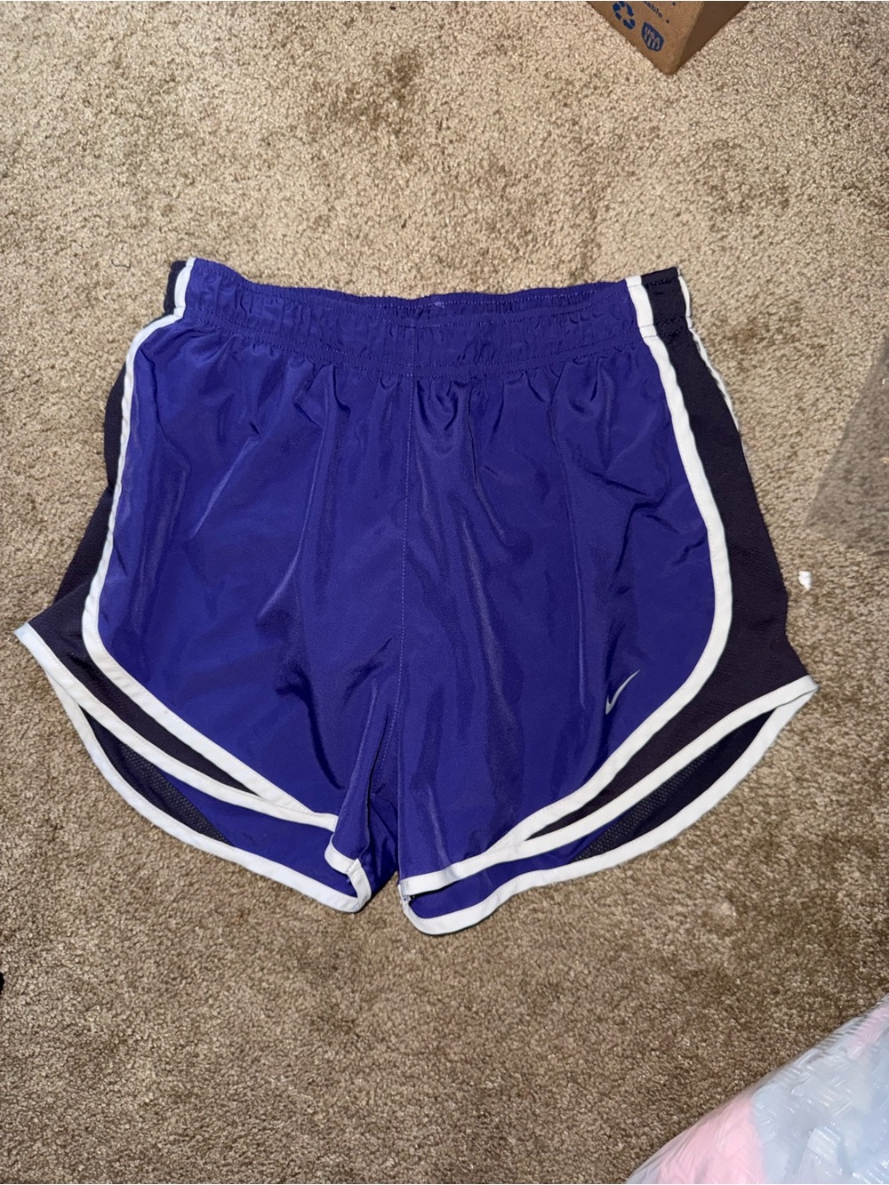 Nike Purple Dri-FIT Training Shorts with White Logo